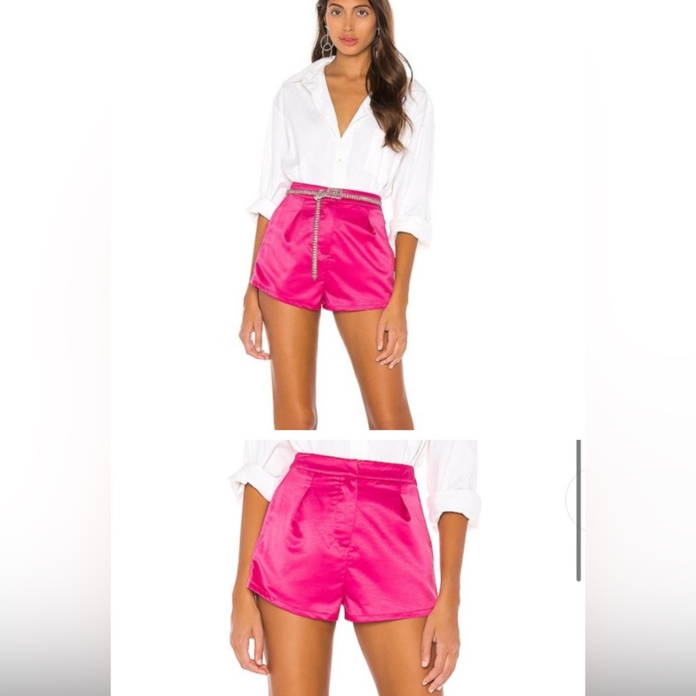 NWT superdown Catherine Short in Hot Pink Neon Bright Small